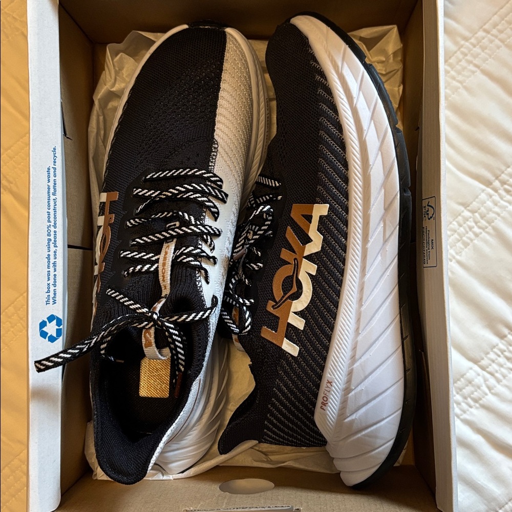 Hoka Black and White Running Shoes - Picture 11 of 12